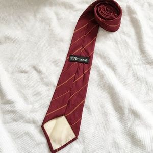 [HENNESSY] 100% SILK necktie stripes tie